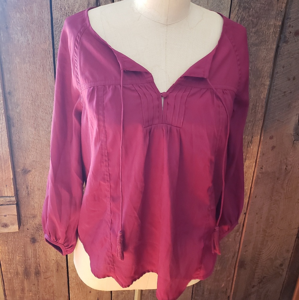 American Eagle Maroon Blouse - image 4